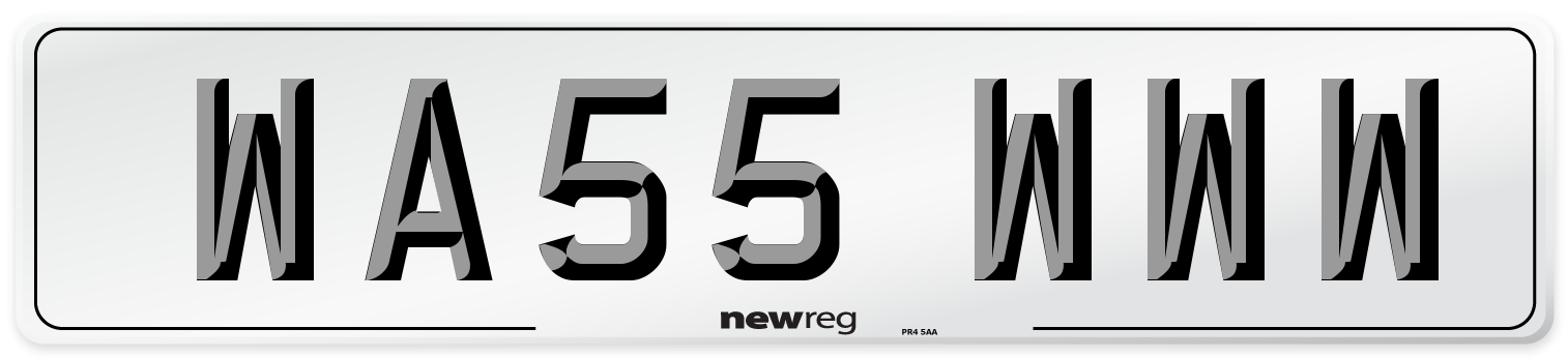 WA55 WWW Number Plate from New Reg